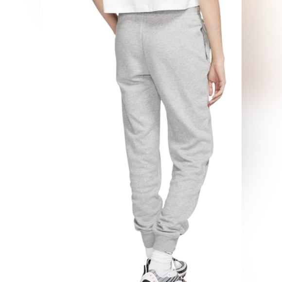 Nike womens sportswear essential fleece gray sweatpants - Picture 5 of 7